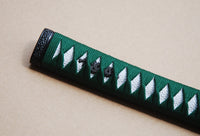 Handle Tsuka green Synthetic Silk Cord White Rayskin For Japanese Samurai Sword