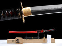 Japanese Samurai Sword High Carbon Steel Clay Tempered Katana SHIJIAN180706
