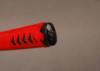 Handle Tsuka Red Synthetic Silk Cord black Rayskin For Japanese Samurai Sword