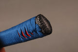Handle Tsuka blue Synthetic Silk Cord Red Rayskin For Japanese Samurai Sword