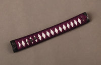 Handle Tsuka Purple Synthetic Silk Cord White Rayskin For Japanese Samurai Sword