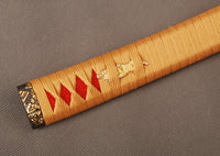 Handle Tsuka orange Synthetic Silk Cord red Rayskin For Japanese Samurai Sword