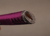 Handle Tsuka purple Synthetic Silk Cord white Rayskin For Japanese Samurai Sword