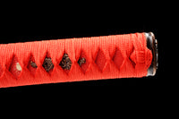 Japanese Samurai Sword Red Blade Folded Steel Katana SHIJIAN180608