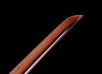 Japanese Samurai Sword Red Blade Folded Steel Katana SHIJIAN180609