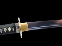 Japanese Samurai Sword Blue Blade Folded Steel Katana SHIJIAN180704