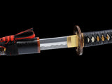 Japanese Samurai Sword Folded Steel Clay Tempered Katana SHIJIAN180709