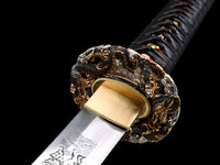 Japanese Samurai Sword Folded Steel Clay Tempered Katana SHIJIAN190303