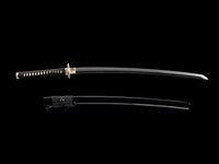 Japanese Samurai Sword Folded Steel Clay Tempered Katana SHIJIAN190309
