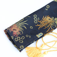 Chrysanthemum Black Silk Sword Bag For Japanese Samurai Sword
