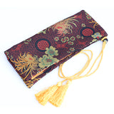 Chrysanthemum Red Silk Sword Bag For Japanese Samurai Sword
