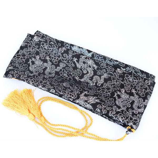 Chinese Dragon Black Silk Sword Bag For Japanese Samurai Sword
