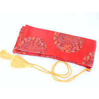 Chinese Round Dragon Red Silk Sword Bag For Japanese Samurai Sword