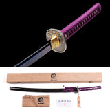 Japanese Samurai Sword Purple blue Blade Katana SHIJIAN180601